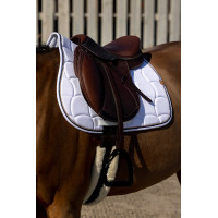 Tapis de selle Equithème Shiny Blanc