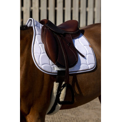 Tapis de selle Equithème Shiny Blanc