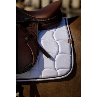 Tapis de selle Equithème Shiny Blanc