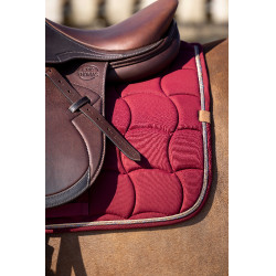 Tapis de selle Equithème Shiny Bordeaux