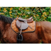 Tapis de selle Equithème Quadri Camel Marron