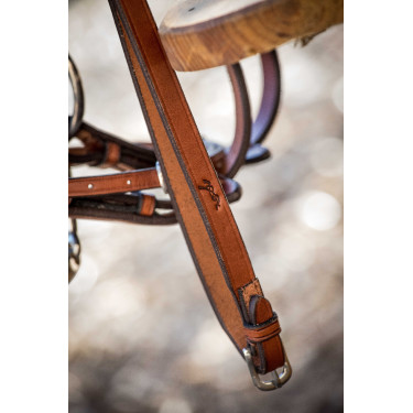 Gevlochten teugels Pénélope US Hazelnoot Bruin