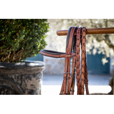 Gevlochten teugels Pénélope US Hazelnoot Bruin