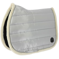 Tapis de selle Je t'aime Equithème Studio Argenté