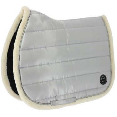 Tapis de selle Je t'aime Equithème Studio Argenté