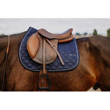 Tapis de selle Je t'aime Equithème Mirror Bleu marine Tapis de selle Je t'aime Equithème Mirror Bleu marine