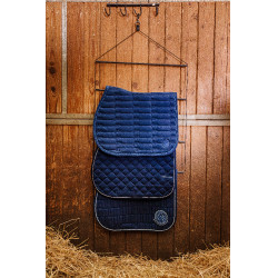 Zadeldek Je t'aime Equithème Mirror Marineblauw