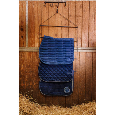 Zadeldek Je t'aime Equithème Mirror Marineblauw