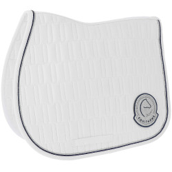 Tapis de selle Je t'aime Equithème Compet Blanc