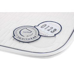 Tapis de selle Je t'aime Equithème Compet Blanc
