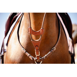 Martingaalriem Pénélope Bip Light US elastisch Hazelnoot Bruin