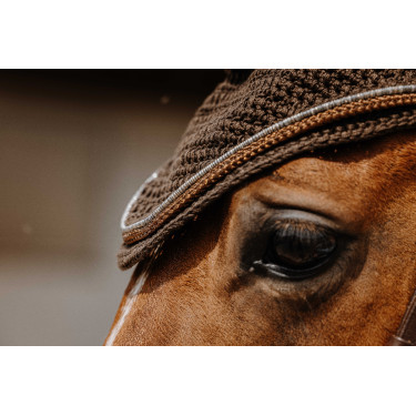 Bonnet chasse mouche Equithème Hexalight Marron