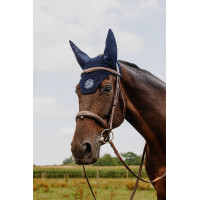 Bonnet chasse mouche Je t'aime Equithème Compet Bleu