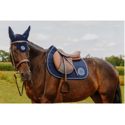 Bonnet chasse mouche Je t'aime Equithème Compet Bleu Bonnet chasse mouche Je t'aime Equithème Compet Bleu