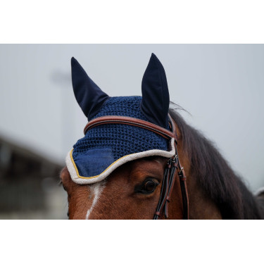 Bonnet chasse-mouches Equithème Denim Bleu marine Bonnet chasse-mouches Equithème Denim Bleu marine