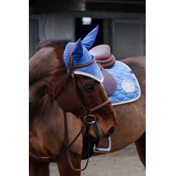 Bonnet chasse-mouches Equithème Denim Bleu ciel