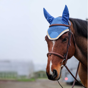 Bonnet chasse-mouches Equithème Denim Bleu ciel