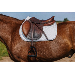 Zadeldek Riding World Velours Wit