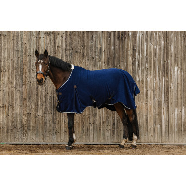 Fleecedeken Equithème Vague Marineblauw Fleecedeken Equithème Vague Marineblauw