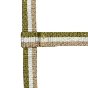 Licol foal réglable Kaki / blanc / beige