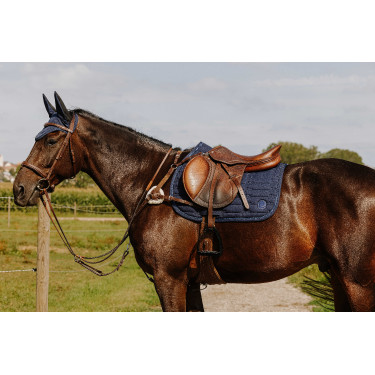 Tapis de selle Je t'aime Equithème Origine Bleu Tapis de selle Je t'aime Equithème Origine Bleu