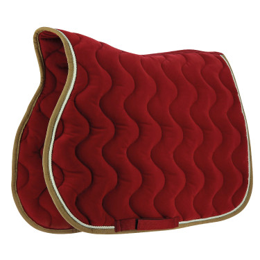 Tapis de selle Equithème Polyfun Bordeaux / taupe