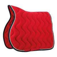 Tapis de selle Equithème Polyfun Framboise / marine Rouge