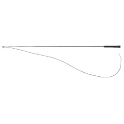Cravache de dressage Whip & Go poignée plastique Gris