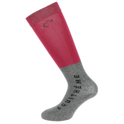 Chaussettes Equithème Compet 2 paires Bordeaux / gris clair