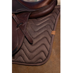 Tapis de selle Equithème Tweedytan Marron