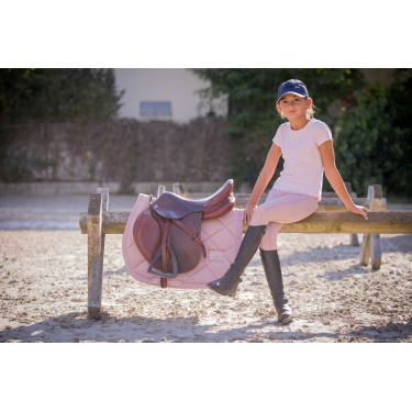 Tapis de selle Pénélope New Strass Rose pâle Tapis de selle Pénélope New Strass Rose pâle