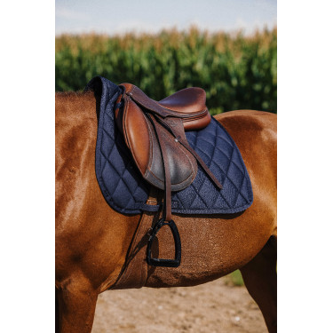 Tapis de selle Riding World School Marine Bleu marine