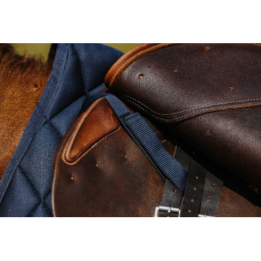 Tapis de selle Riding World School Marine Bleu marine