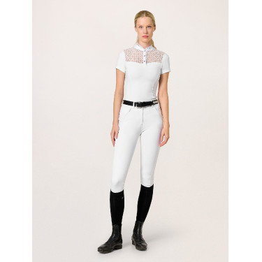 Polo de concours Equestrian Stockholm Cristal Champion femme Blanc perfection
