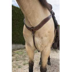 Collier de chasse western Randol's surpiqué Havane Marron
