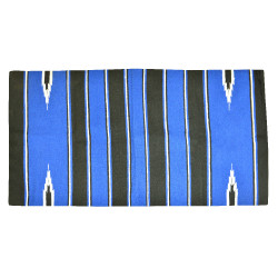 Tapis Westride Navajo coton/acrylique Noir / bleu roi  / blanc