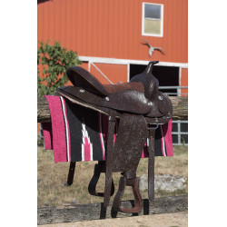 Tapis Westride Navajo coton/acrylique Rose / noir / blanc