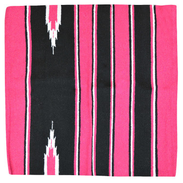 Tapis Westride Navajo coton/acrylique Rose / noir / blanc