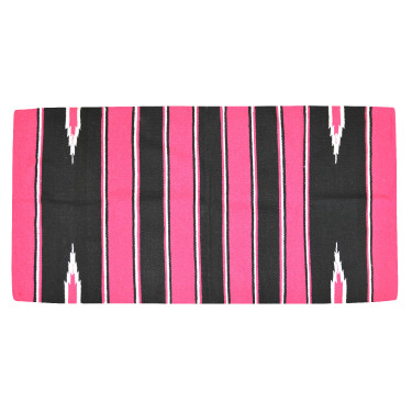 Tapis Westride Navajo coton/acrylique Rose / noir / blanc