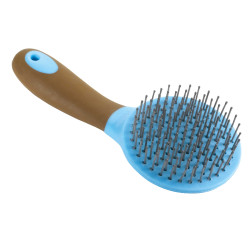 Brosse à crinière PVC Ciel / chocolat Bleu Brosse à crinière PVC Ciel / chocolat Bleu