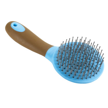 Brosse à crinière PVC Ciel / chocolat Bleu Brosse à crinière PVC Ciel / chocolat Bleu