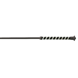 Cravache de dressage Whip & Go Diamond poignée nylon Noir