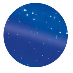 Étrille métallique ronde fluo pailleté Bleu