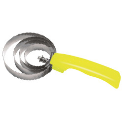 Étrille métallique ronde fluo pailleté Jaune