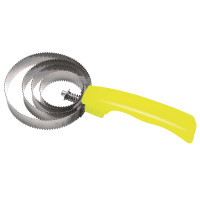 Ronde metalen roskam fluo met glitter Geel