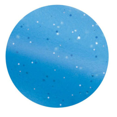 Étrille métallique ronde fluo pailleté Bleu ciel