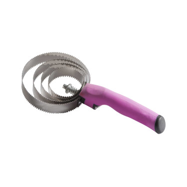 Ronde metalen roskam met Soft-handvat Roze