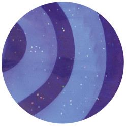 Étrille ovale caoutchouc pailleté enfant Violet