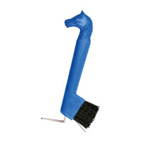 Cure-pieds brosse, tête de cheval Bleu Cure-pieds brosse, tête de cheval Bleu