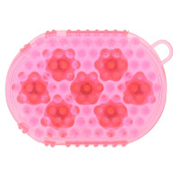 Gant double face étrille et massage Violet